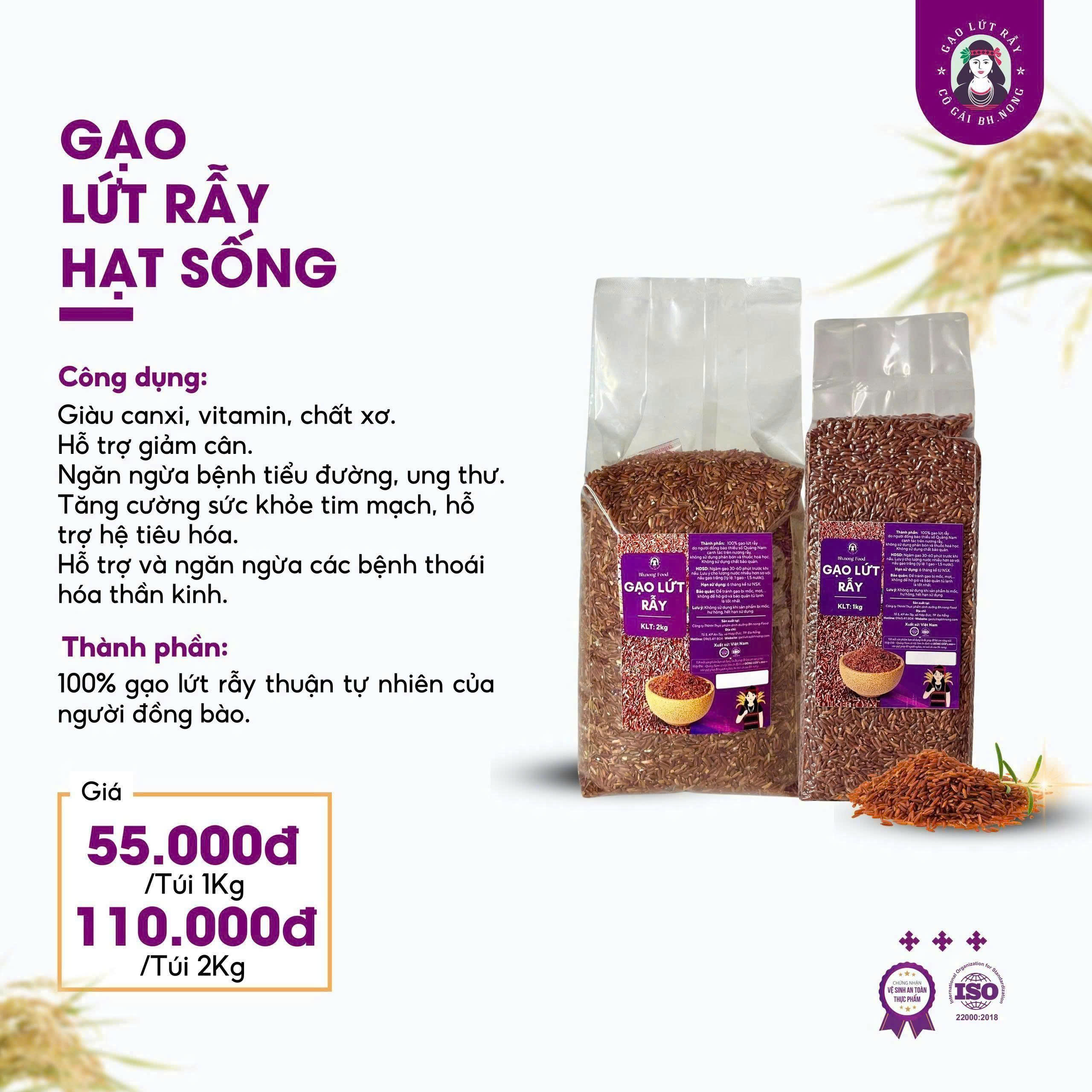 Gạo lứt gạo rẫy sống Bh.nong