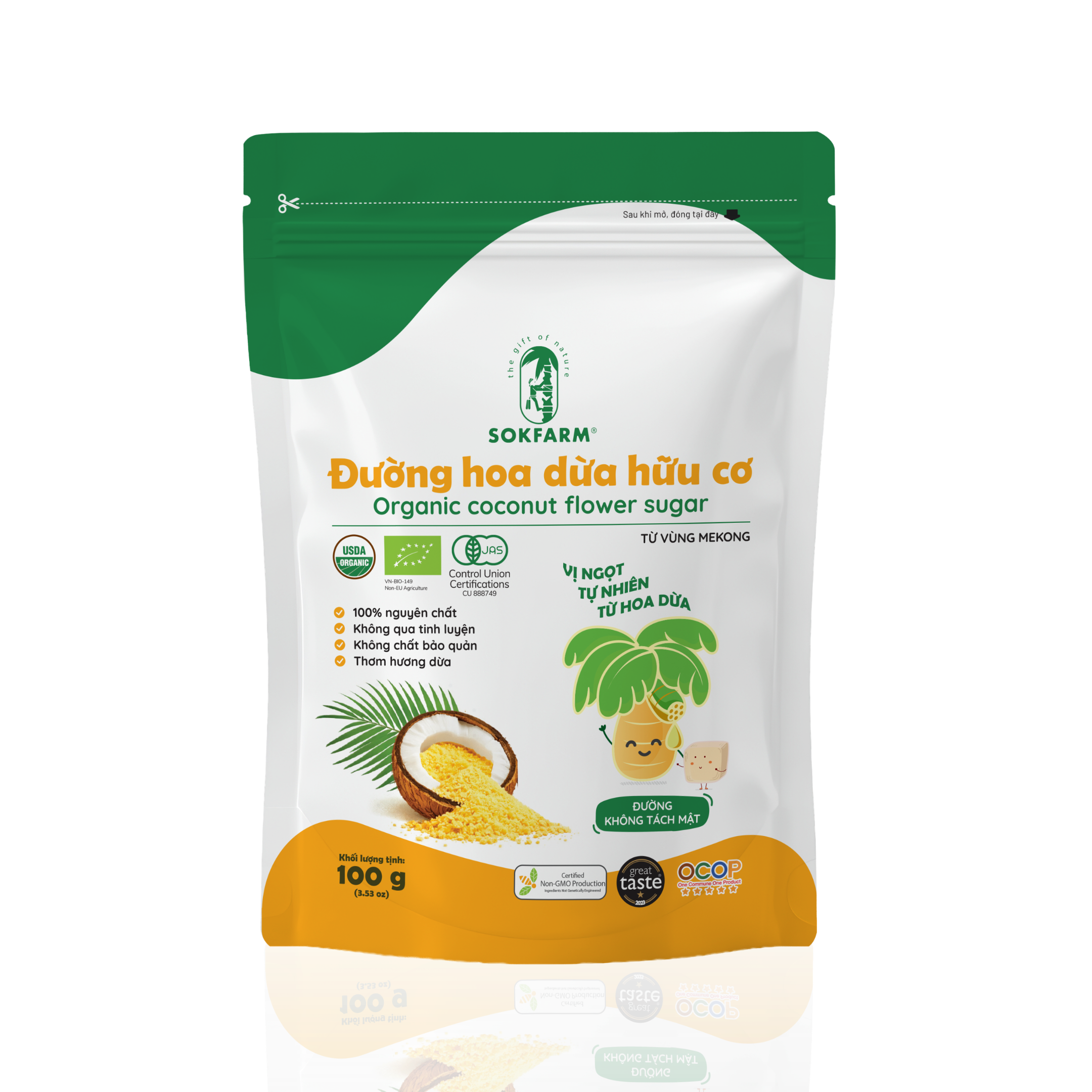 Túi đường hoa dừa organic Sokfarm cho bé