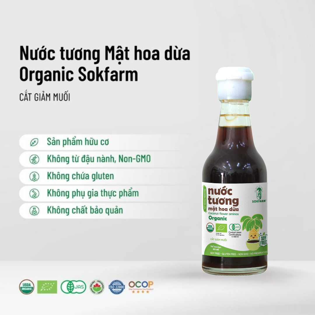Nước tương mật hoa dừa organic Sokfarm cho bé - Ảnh 3