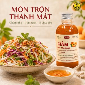Giấm mơ trà xanh Cô Tâm có xuất xứ từ Nam Định