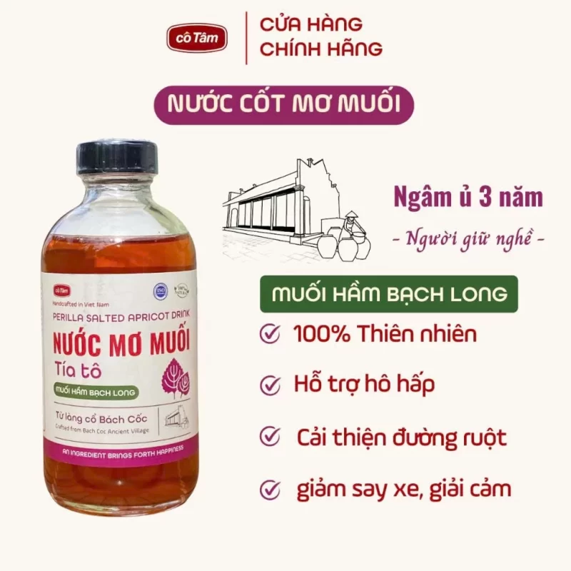 Nước mơ muối tía tô Cô Tâm 100ml