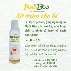Xịt tràm cho bé Pineboo hỗ trợ xua muỗi
