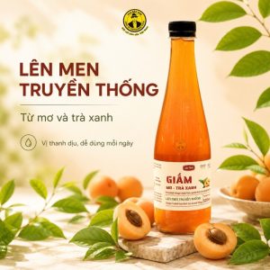 Giấm mơ trà xanh Cô Tâm có xuất xứ từ Nam Định 520ml