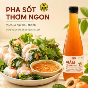 Giấm mơ trà xanh Cô Tâm có xuất xứ từ Nam Định 520ml