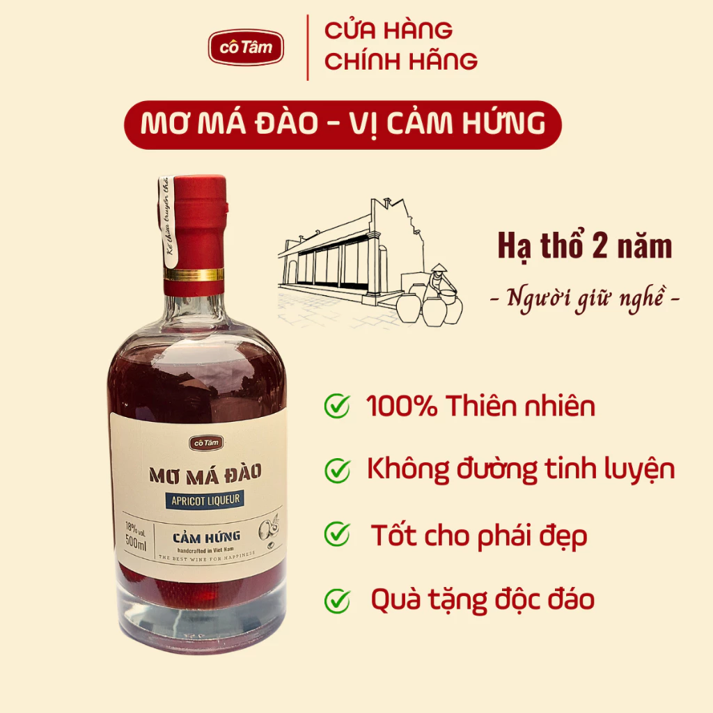Mơ Má Đào Cô Tâm – Vị Cảm Hứng 500ml