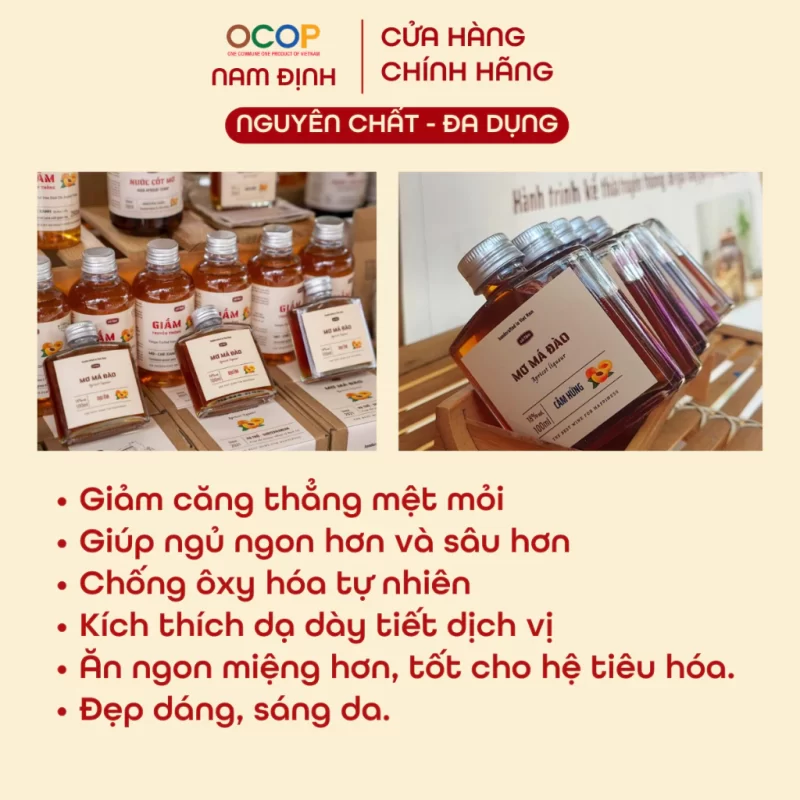 Mơ Má Đào - vị Dịu Êm - Thương hiệu Cô Tâm 100ml